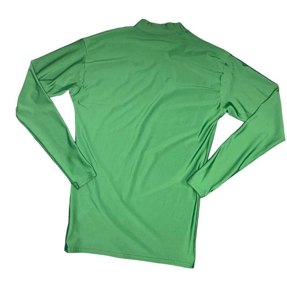 Under Armour Mock Neck Long Sleeve Compression Shirt Men's Size Large Green - Picture 5 of 6
